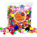 500 PCS Pompoms for Crafts,Pom Poms in Bright & Bold Assorted Colors,Pompoms for Arts and Craft Making Decorations，Assorted Sizes