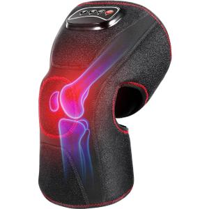 QUINEAR Knee Massager with Heat, Air Compression Knee Brace Wrap for Arthritis Pain Relief, Heating Pad for Knee for Circulation and Pain Relief,3 Modes & 3 Intensities - FSA or HSA Eligible