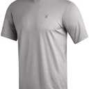 Spyder Mens Athletic Shirts - Moisture Wicking Short Sleeve Crewneck Workout Shirts for Men - Relaxed Fit Mens Shirts for Gym, Size Large, Light Grey