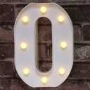 Pooqla LED Marquee Letter Lights Sign, Light Up Alphabet Letter for Home Party Wedding Decoration O (Letter O, Warm White)