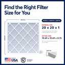 BNX TruFilter 20x20x1 Air Filter MERV 13 Smoke, Allergy, Pet Defense 6-Pack