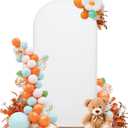 7.2FT Wedding Arch Cover Stretchy Spandex Fabric Backdrop for Arch Stand Ideal for Wedding Ceremony, Birthday Party, Baby Shower & Photo Booth Decoration (White)