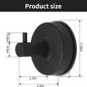 SVG HOME Suction Cup Hooks for Shower 2 pcs Removable, Stainless Steel 304, for Most Household Walls Shower Hooks Suction Cup Towel Hooks for Bathrooms Door Hanger Hook Wall Hook (Black)