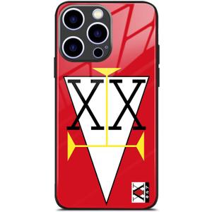 Red Double-Star Hunter License Anime Glass Slim Cover for iPhone 17 Pro
