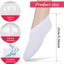 4 Pairs White Spa Cotton Socks, Reusable Hydrating Socks, Cotton Blend Breathable Foot Mask Sleeves for Dry, Cracked Feet Relief, Overnight Moisturizing Foot Care, Home SPA Therapy, 21.8cm