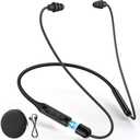 Bluetooth 6.0 Earplug Headphones with 40H Playtime & OSHA Compliant 29dB Noise Reduction Hearing Protection, Rechargeable Wireless Neckband Earbuds w/Mic, IPX6 Waterproof for Construction, Workshop