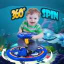 Ocean Twister 360° Sit Twist Spin Classic Spinning Kids Toy Activity Toy for Toddlers Ages Over 18 Months 2 3 4 5 Birthday for Boy Girl Indoor or Outdoor Larger Chassis More Stable and Safer (Blue), Standard