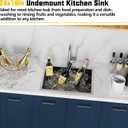 Kitchen Sink,24x18 Inch Kitchen Sink Stainless Steel Undermount Bar Sink Drop In Stylish and Modern Look Sink With Bottom Grid,Silicon Mat And Drain Assembly Add Elegance & Enhance Usability