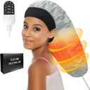 Hair Steamer for Deep Conditioning: Upgraded Thermal Cap with 10-Level Fast Heating, 3 Timer Settings, XL Hood for Natural, Curly & Black Hair  Portable Steam Cap for Home Hair Treatments