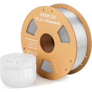 PLA+ 1.75mm 3D Printer Filament, PLA Plus with Dimensional Accuracy +/- 0.02mm, Higher Strength and Toughness, Neatly Wound, No Clogging, Fits for Most FDM 3D Printers, 1KG Clear