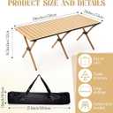 Wesiti 2 Pcs Low Picnic Table Foldable Lightweight Picnic Table Set 59" x 21" with Extra Large Outdoor Camping Blanket Sandproof Boho Beach Woven Cotton Yarn Blanket for Camping Beach Patio