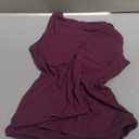 SUUKSESS Women Padded Open Back Boat Neck Tank Tops Double Lined Basic Shirts (Small, Violet)