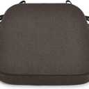Shinnwa Seat Cushion for Dining Chairs, Patented Design Memory Foam Dining Chair Pad with Ties and Washable Cover, 17" x 16" x 2", Dark Brown