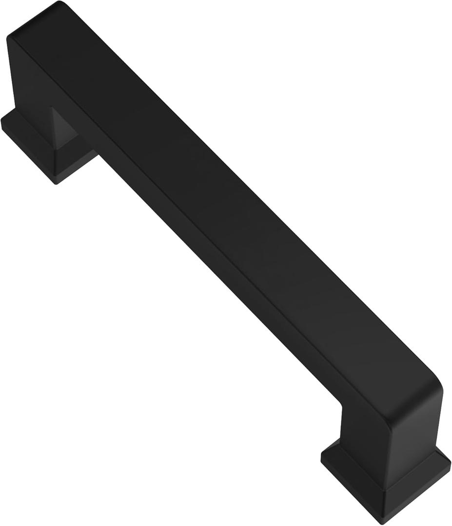 Alzassbg 20 Pack Matt Black Cabinet Pulls, 3-1/4 Inch(82.5mm) Hole Centers Modern Cabinet Handles Kitchen Pulls for Cabinets and Drawer AL3043MB