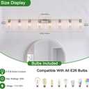 8-Light Brushed Nickel Vanity Light Fixtures,Modern Large Bathroom Light Fixtures Wiht Clear Glass ShadeRust and Moisture Resistant Easy to Install Vanity Lights for bathroom lights over mirror