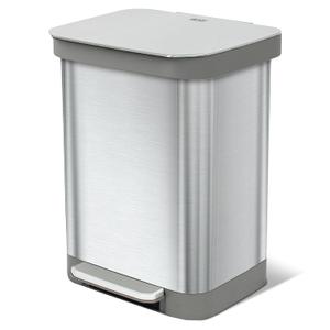 Glad 13 Gallon All-Brushed Stainless Steel Trash Can Lid