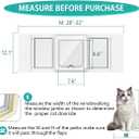 Aluminum Cat Door for Windows - Adjustable to Fit Window Width 28"-32", Quick-Fit Cat Door Window Insert, Magnetic Suction Design, Perfect for Cats