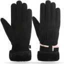 Mealah Winter-Windproof-Warm-Gloves for Women - Snow Ski Fleece-Lined Gloves Fur Cuff for Cold Weather