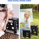 ACKO 2PACK Folding Step Stool - 13" Height Premium Heavy Duty Foldable Stool for Kids and Adults, Kitchen Garden Bathroom Stepping Stool (Black, 2PACK)