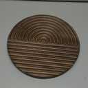 Musanpou Hand-carved Wood Wall Decor featuring Artistic Round Design for Farmhouse and Country-style Interiors | Wall Art Decoration | 11.8 inches x 11.8 inches (brown)