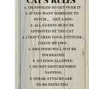 Pet Decor Signs, Decorative Wood Hanging Wood Plaque, Funny Cat Sign, Cat Room Hanging Decor, Wall Decor Art, Cat Family Home Decor, Cat Gift, Cat Lover Gifts B (THE CAT'S RULES Style 2)