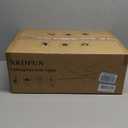 Ceiling Fans with Lights and Remote, 44" Low Profile Ceiling Fan with Light, APP, 6 Speed, Dimmable, DC Motor, Quiet, Timer, Flush Mount Modern LED Ceiling Fan for Bedroom Living Room, Black