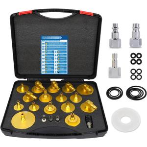 20Pcs Master Cylinder Brake Bleeder Adapter Kit, Aluminum Brake Pressure Bleeding Set Tool with Quick Connector Compatible with VW BMW Toyota Honda Nissan Most Vehicles