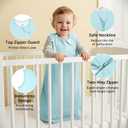 Supersoft Rayon Made from Bamboo Sleep Sack 24-36 Months 0.5 Tog Lightweight Toddler Sleep Sack 2t Baby Wearable Blanket 3t with 2-Way Zipper Summer Unisex Sleeping Bag for Babies - Blue, XXL