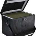 File Storage Cabinet File Organizer Document Organizer File Box in Office and Home with Combination Lock with 20 Letter Size Hanging Files (Aligator Black)