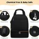 OCKLILY Pump Bag for Spectra S1 S2, Wearable Breast Pump Bags with Ice Pack, Pumping Bag with Waterproof Mat for Pump Accessories, Insulated Bottle Bags for Work Travel and Family, Black