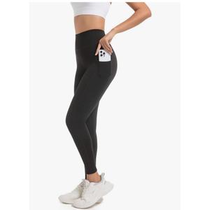 High Waisted Workout Leggings for Women Soft Tummy Control Yoga Pants with Pockets for Gym Athletic Running Size M