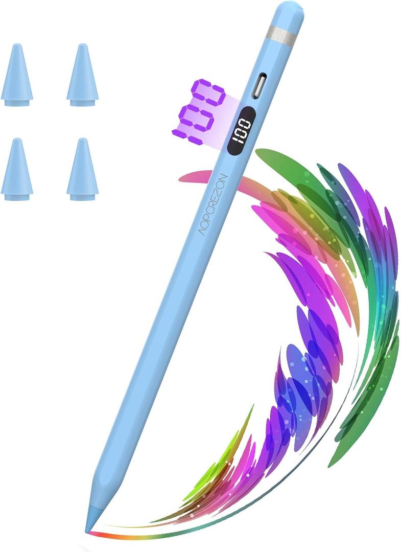 Stylus Pen for iPad 2018-2024,10Mins Fast Charge for iPad Pencil 10&9th Gen, Same as Apple Pencil 1st Generation,Work for Apple iPad Mini, iPad Pro11/12.9/13in,iPad Air11/13in,iPad Air,iPad 6~10th