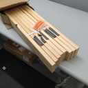 1-Inch Extra Heavy Duty Horizontal Wooden Bunkie Board/Bed Slats, Twin, Beige