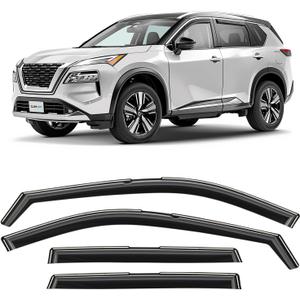 CLIM ART in-Channel Incredibly Durable Rain Guards for Nissan Rogue 2021-2025, Original Window Deflectors, Vent Window Visors, Vent Deflector, 4 pcs. - 621413