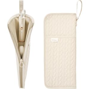 KarSyon Hot Tools Organizer Heat Resistant Mat Case Hair Tools Holder Travel Bag Portable Hair Styling Tools Cover Pouch for Curling Iron,Flat Iron,Hair Straightener (Beige)