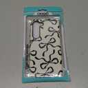 Ilikediy for Samsung Galaxy S23 Case,HL2 Aesthetic Black Bow Hybrid 2 Layer Hard Shell Silicone Protective Pattern Design Case