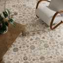10x12 Area Rugs for Living Room: Washable Living Room Rug Stain Resistant Non Slip Distressed Vintage Carpet Low Pile Faux Wool Soft Large Rugs for Bedroom Farmhouse Dining Room Kids Playroom Nursery