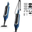 12 in 1 Steam Mop, Detachable Handheld Steam Cleaner for Home, 23FT Cord, for Hardwood Floor Cleaning, Tile, Carpet, Furniture, Clothes, Windows, Blue