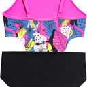 PUMA Girls' One Piece Bathing Suit, Athletic Swimsuit, Quick Dry, Day Dream (Pink, S)