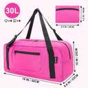 HOLYLUCK Foldable Travel Duffel Bag For Women & Men Luggage Great for Gym - Fuchsia