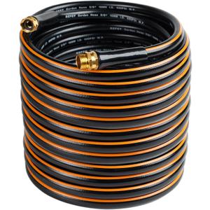 Heavy Duty Garden Hose 100 ft x 5/8 in, 600 PSI Non-Expandable Flexible Water Hose, Kink Resistant Lightweight Hybrid Hose, With Leakproof 3/4in Aluminum Copper Male to Female Fittings