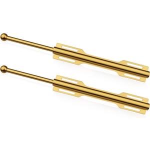 FIRJOY 12" Valet Rod for Closet Pull Out (2 Pack, Brushed Gold)