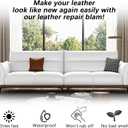 Leather Recoloring Balm, Leather Color Restorer Conditioner, Leather Restorer for Couches Paint, Leather Scratch Remover, Scratch Leather Faded Repair Kits for Vinyl Furniture (White, 75ML)
