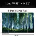 ASJ Peel and Stick Wallpaper Forest Mural, Birch Tree Fern Green, 98" x 62"