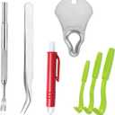 Tick Remover Tool Kit, Stainless Steel Tick Tweezers + Remover Tick Key, 4 Pack Quick & Safe Tick Twister Removal Tools for Dogs Cats Humans