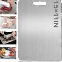 Titanium Cutting Board, 100% Pure Titanium Cutting Boards For Kitchen, Non Slip Medium Titanium Cutting Board, Cutting Boards For Dishwasher Safe, Double Sided Medical Grade Titanium Cutting Board. (15"L x 11"W)