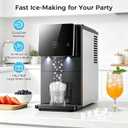 COWSAR Nugget Countertop Ice Maker, Automatic Ice Dispenser, 33 lbs/Day Chewable Pellet Ice Machine with Self-Cleaning & Measured Dispensing, Portable Ice Maker for Home, Kitchen, Office