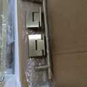 Frameless Hinged Shower Door, Single Swing Shower Panel with 5/16” (8mm) Tempered Glass, 180° in & Out Opening, 10mm Adjustable for Non-Vertical Walls (Brushed Gold, 30" x 72")