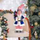 Father Santa Donald Christmas Figurine 45cm (Blue)  Funny Holiday Character Ornament  Novelty Christmas Decoration for Home, Party & Garden