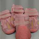 QUMY Dog Shoes for Large Dogs, Medium Dog Boots & Paw Protectors for Winter Snowy Day, Summer Hot Pavement, Water-Resistant in Rainy Weather, Outdoor Walking, Indoor Hardfloors Skid-Resistant Sole (Size 3: 2.0''x2.5''(W*L) (Pack of 4))